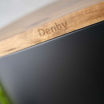 Denby Bread Bin With Acacia Lid Black