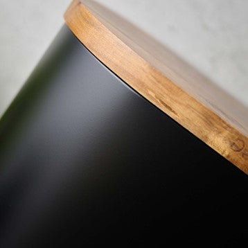 Denby Bread Bin With Acacia Lid Black