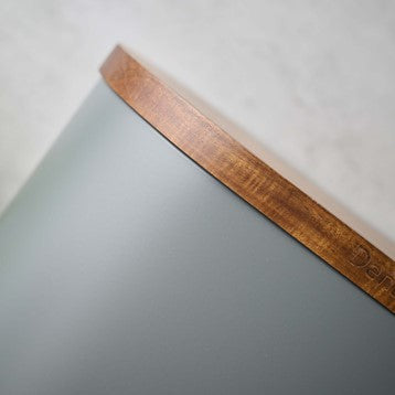 Denby Grey Bread Bin With Acacia Lid