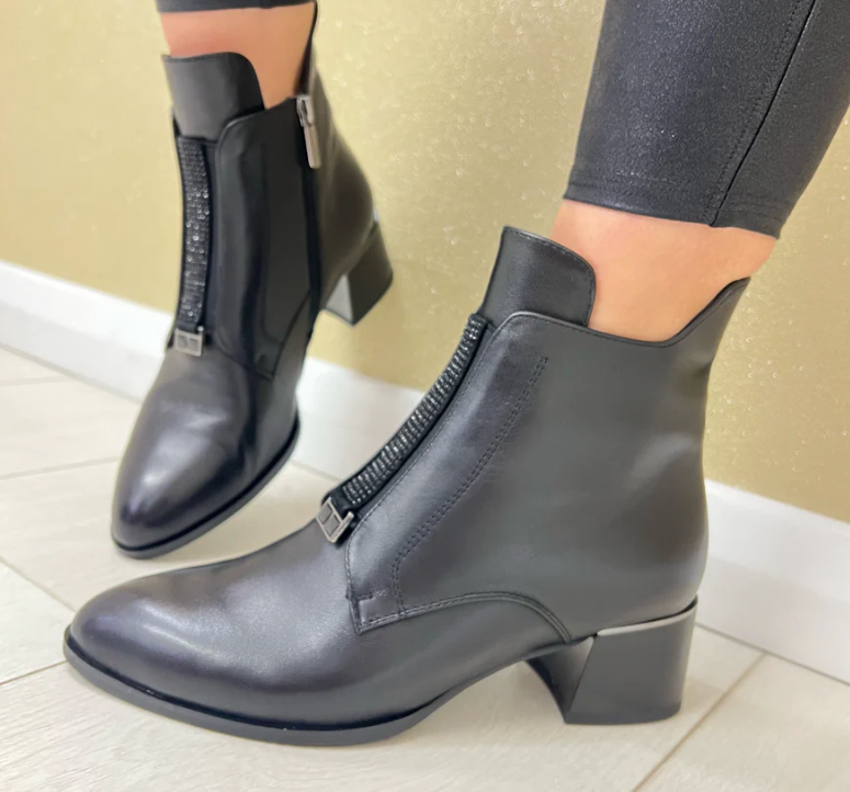 Loretta Vitale Ankle Boot C9663 Black Leather