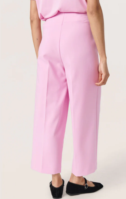 Soaked In Luxury Ladies SLCorinne Wide Cropped Pants in Pastel Lavender, Corinne Trousers
