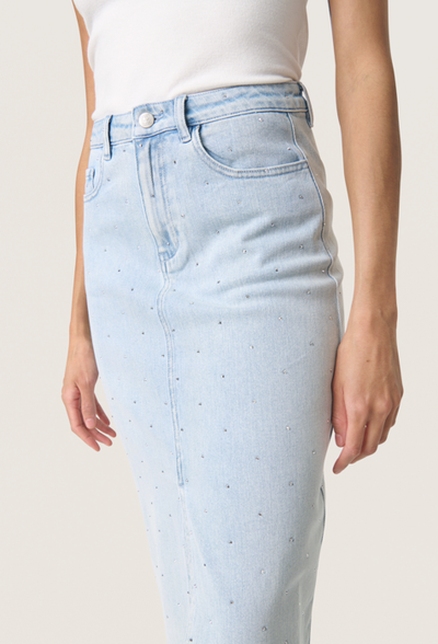 Soaked in Luxury Ladies Denim Skirt SLRomy in Medium Blue, Romy