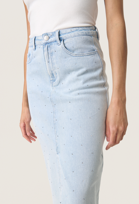Soaked in Luxury Ladies Denim Skirt SLRomy in Medium Blue, Romy