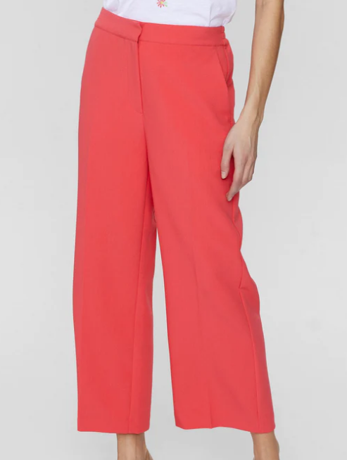 Numph Ladies NURonja Pants in Teaberry, Ronja Trousers