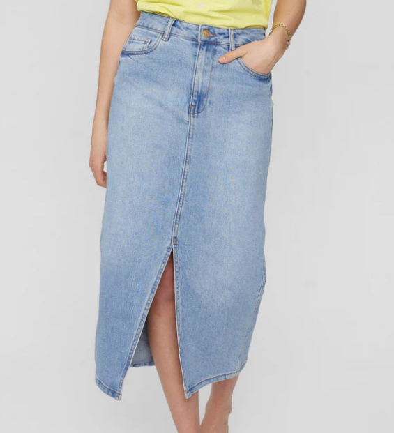 Numph Ladies Nutoronto Skirt Medium Blue Denim, Toronto