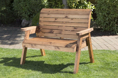 Charles Taylor 2 Seater Wooden Garden Bench Hand Made Traditional