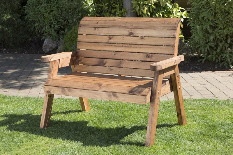 Charles Taylor 2 Seater Wooden Garden Bench Hand Made Traditional