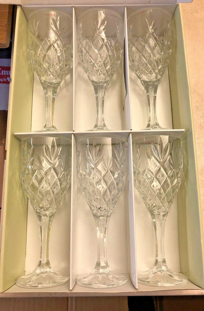 Galway Crystal Renmore Goblet Set of 6