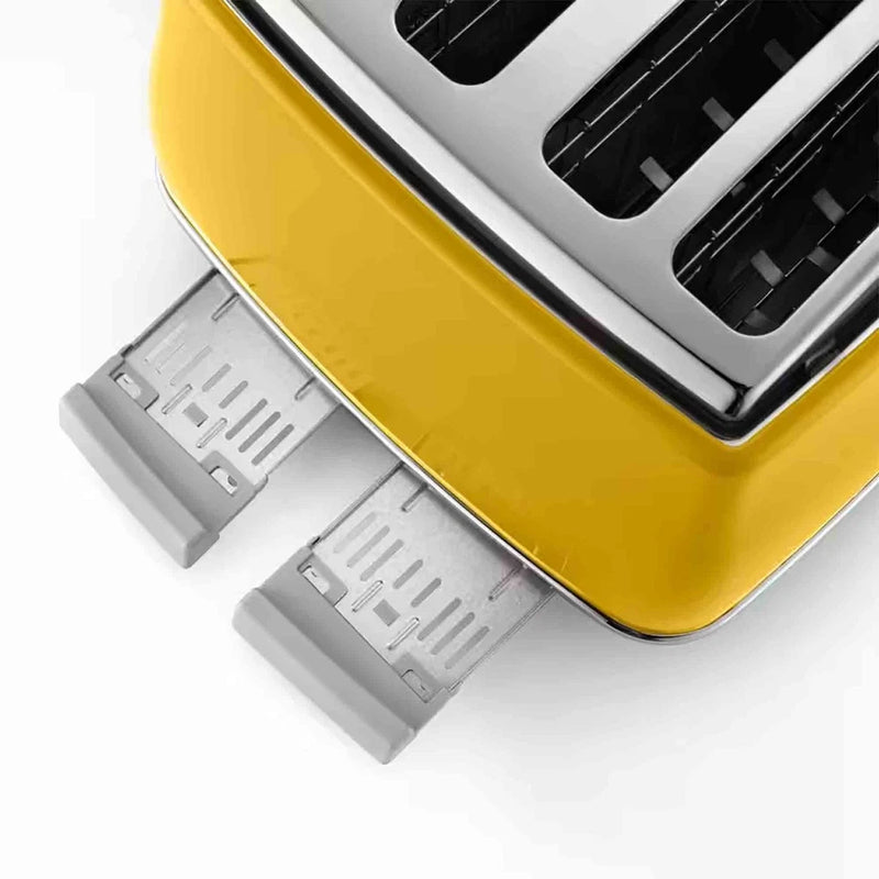 DeLonghi Icona Capitals 4 Slice Toaster CTOC4003Y Yellow | Dual Control | 1800W