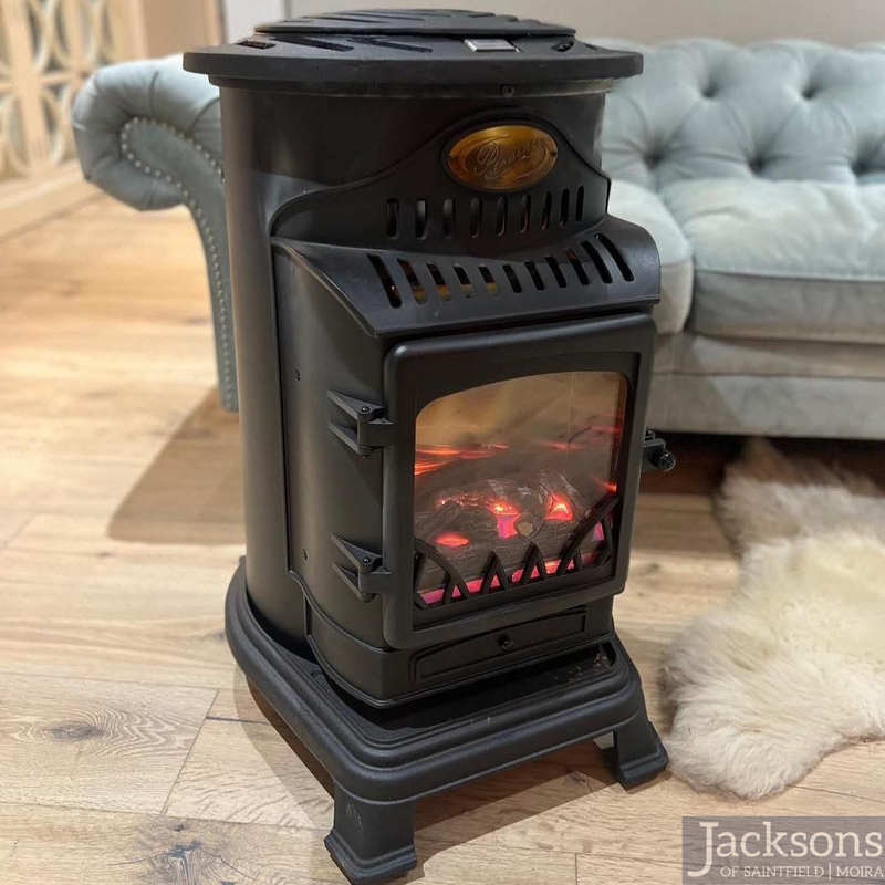 Provence Portable Gas Heater Matt Black Real Flame Effect Calor Gas - Northern Ireland ONLY Collection or Delivery