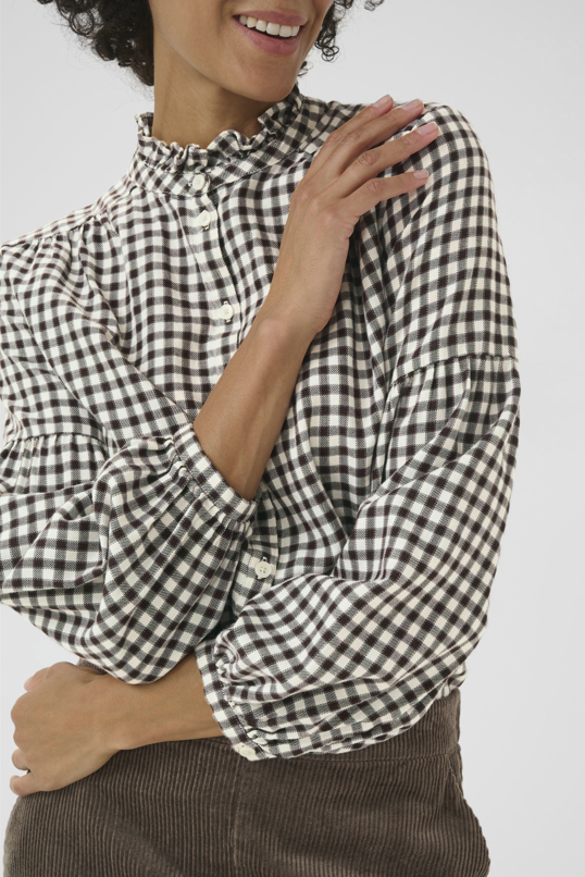 Part Two Ladies Shirt SamillaPW in Garnache Mini Check, Samilla Blouse