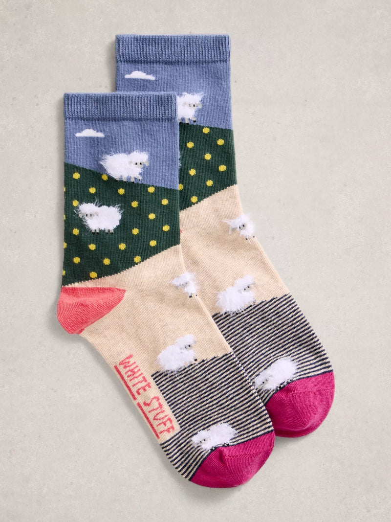 Fluffy Sheep Ankle Sock women&
