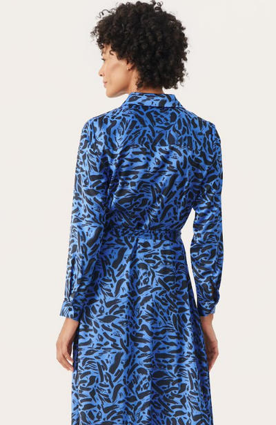 Part Two Ladies Shelby Dress in Ultramarine Brush Stroke, ShelbyPW