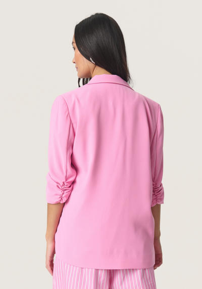 Soaked in Luxury Ladies Blazer SLShirley in Rosebloom, Shirley Ruched Sleeves