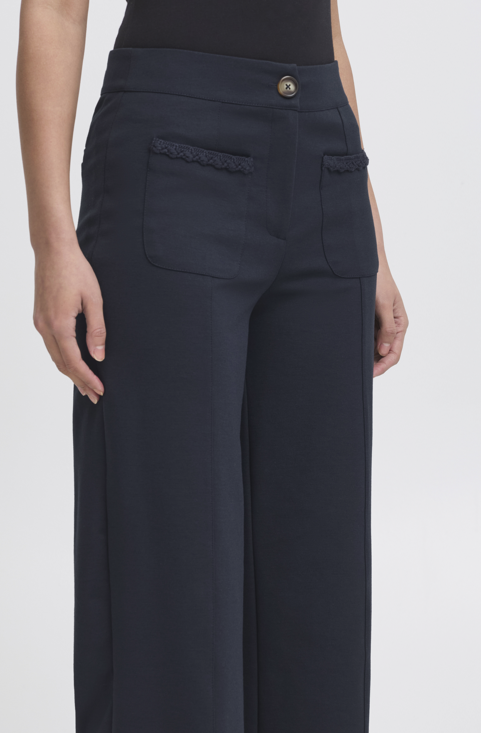 Ichi Ladies Pants IHSimonse in Total Eclipse, Simonse Casual Trousers