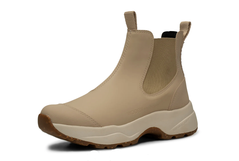 Woden Ladies Siri Waterproof Ankle Boots in Coffee Cream WL957