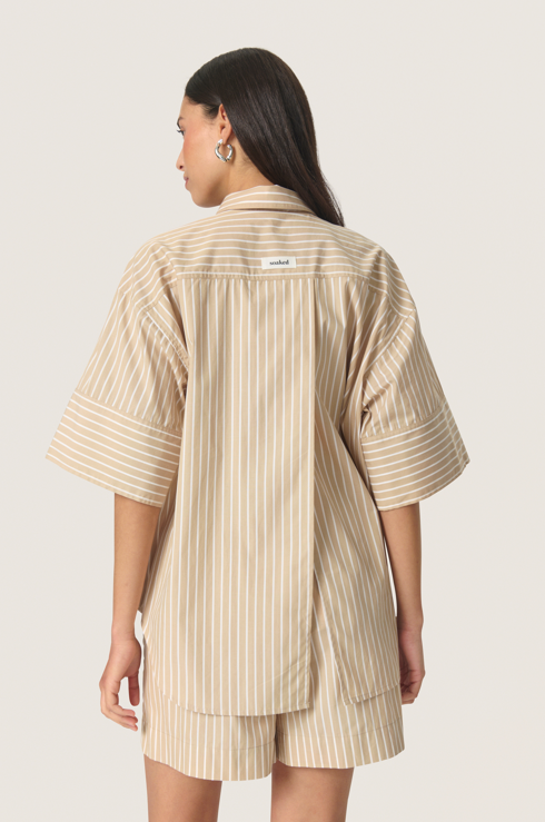 Soaked In Luxury Ladies SLKaily Shirt In Travertine Stripes