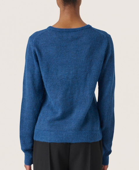 Soaked In Luxury SlTuesday Basic Cardigan In Ensign Blue