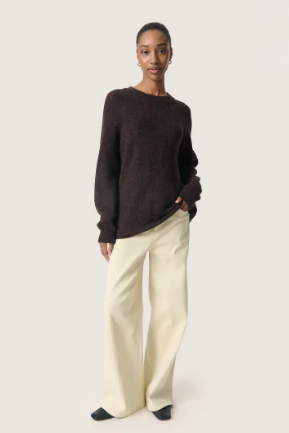 Soaked In Luxury Ladies SlTuesday Ragian Pullover Ls In Choclate Torte