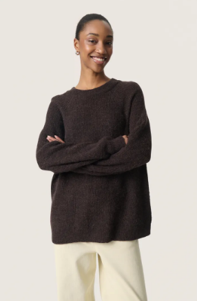 Soaked In Luxury Ladies SlTuesday Ragian Pullover Ls In Choclate Torte