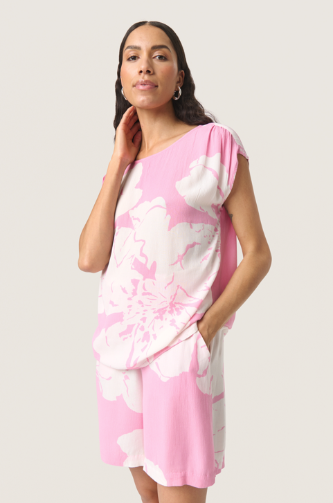 Soaked In Luxury SLZaya Top In Rose Bloom Mega Flower