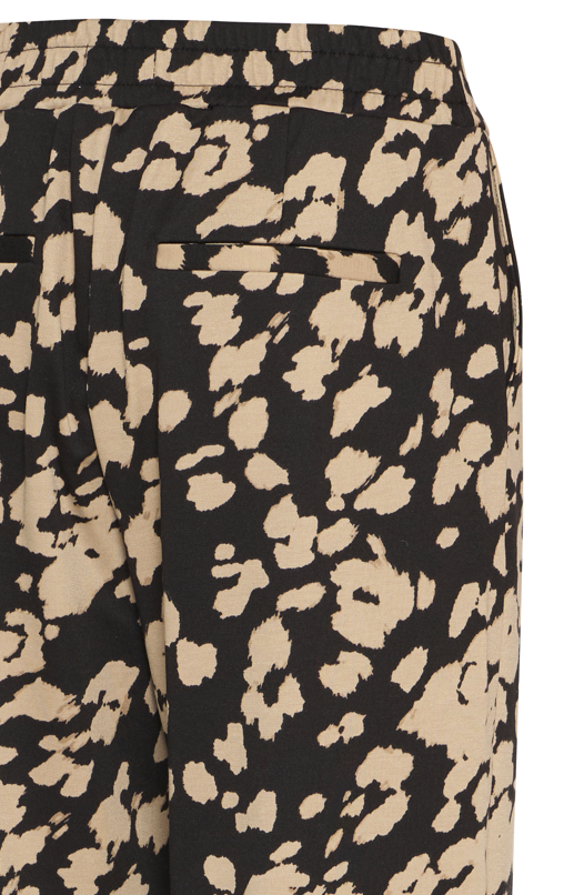 Ichi Ladies IHKate Print PA34 Trousers In Spotted Animal Print, Kate