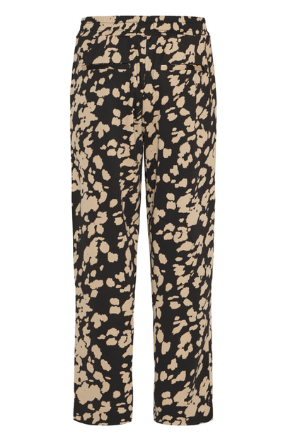 Ichi Ladies IHKate Print PA34 Trousers In Spotted Animal Print, Kate
