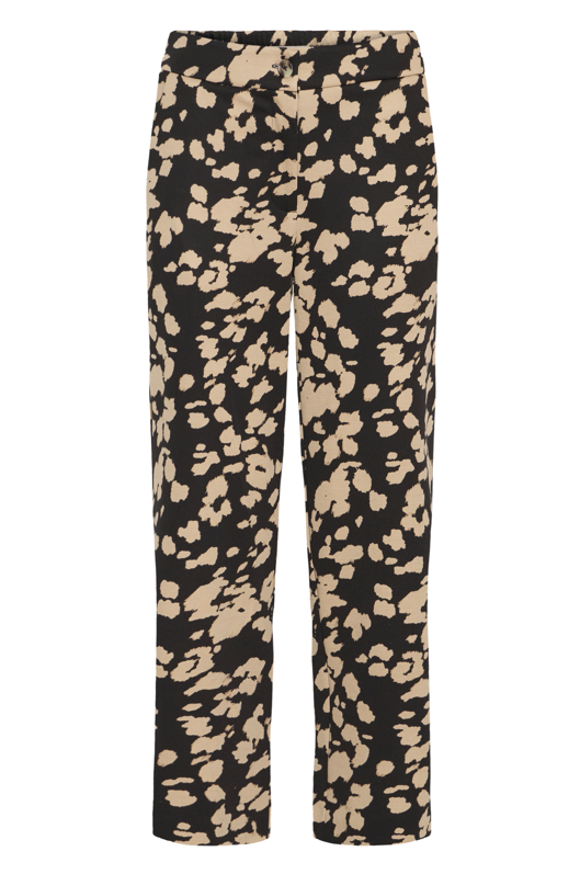 Ichi Ladies IHKate Print PA34 Trousers In Spotted Animal Print, Kate