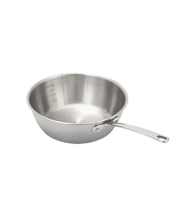 Stellar Eclipse 24cm Chefs Pan 2L Tri-ply Stainless Steel Deep Frypan STP48