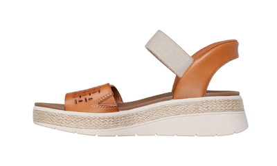 Skechers Ladies Sandal Bobs Sun Ray Step Aside 114415 Slip ins Luggage