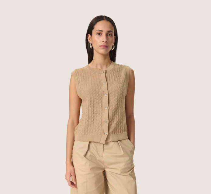 Soaked In Luxury Ladies Slssaunna Vest In Travertine