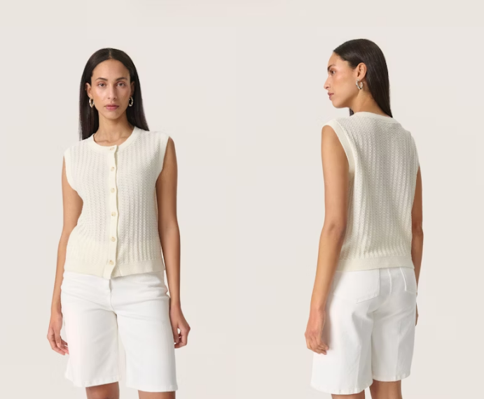 Soaked In Luxury Ladies SLsusanna Vest In Whisper White