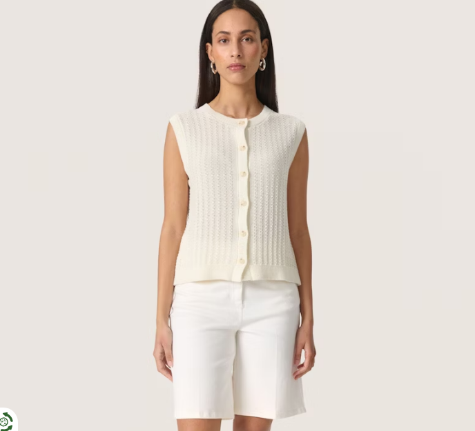 Soaked In Luxury Ladies SLsusanna Vest In Whisper White