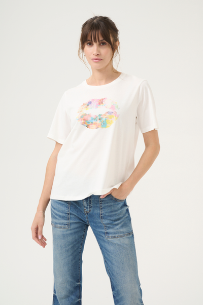 Culture Ladies CUtemo Amour T-Shirt In Spring Gardenia, Temo