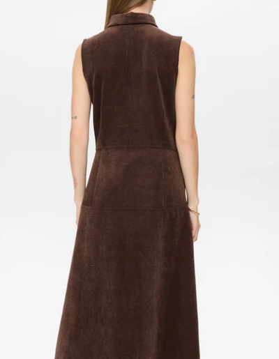 Numph Ladies NUThea Dress in Black Coffee, Thea Corduroy Sleeveless