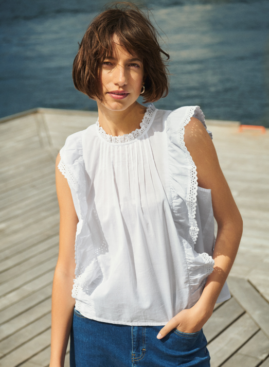 Part two Ladies TheanaPW Top In Bright White, Theana