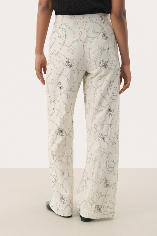 Part Two Ladies TrisjaPW Trousers In Black Stich On White, Trisja