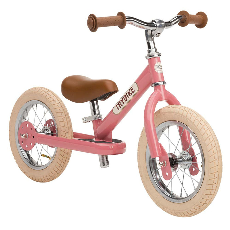 Trybike Steel 2 In 1 Balance Trike / Bike Vintage Pink