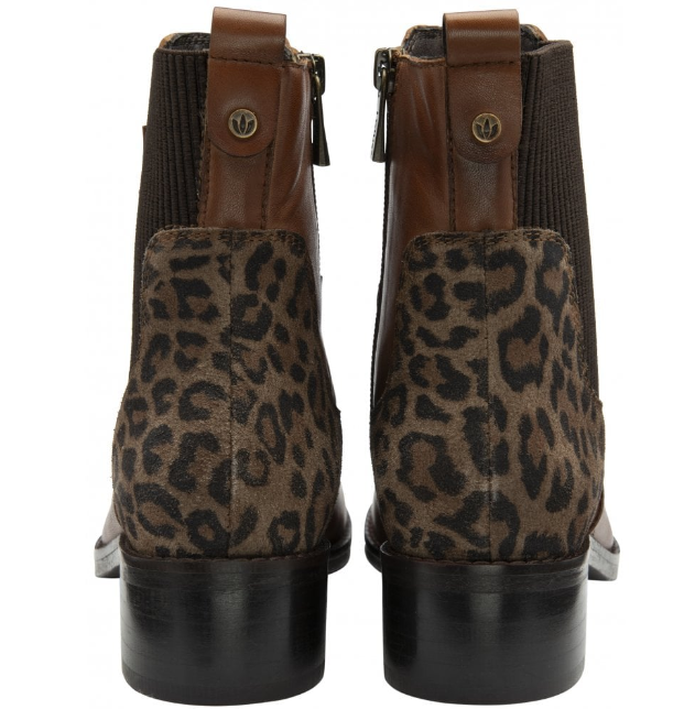 Lotus Ladies Ankle Boot ULB479 In Tan Leopard