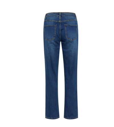 Culture Ladies CUvarina Ami Momfit Jeans Dark Vintage Blue wash