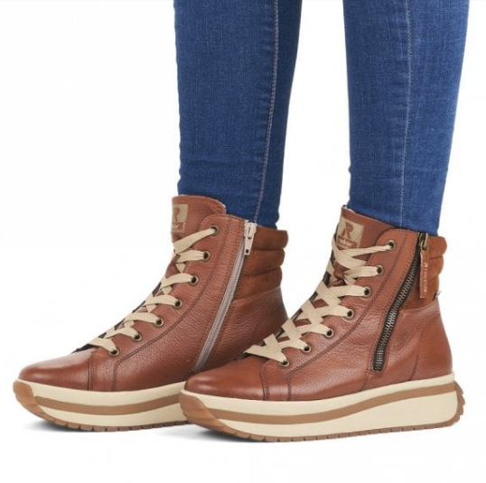 Rieker EVOLUTION W0962 Ladies Boots Brown