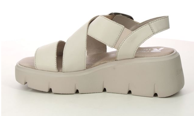 Rieker Evolution Ladies Flatform Sandal W1550-60 in Beige