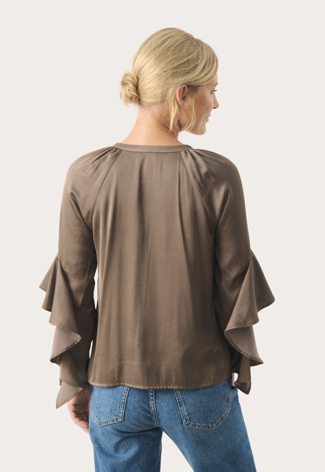 Part Two Ladies Blouse LeanePW in Walnut, Leane Shirt