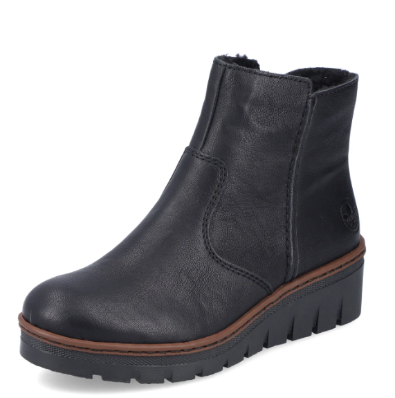 Rieker Ladies Ankle Boot X9165-00 in black