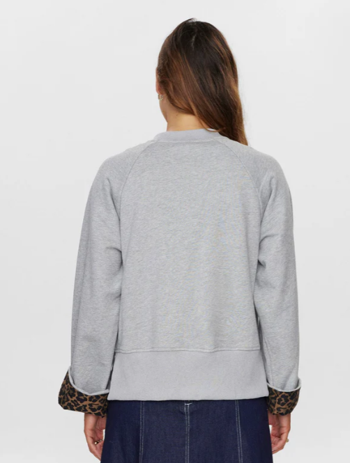 Numph Ladies Nuzari Sweat jumper Medium Grey Melange, Zari