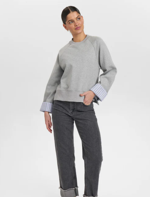 Numph Ladies Nuzari Sweatshirt Grey Morn