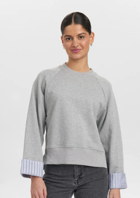 Numph Ladies Nuzari Sweatshirt Grey Morn