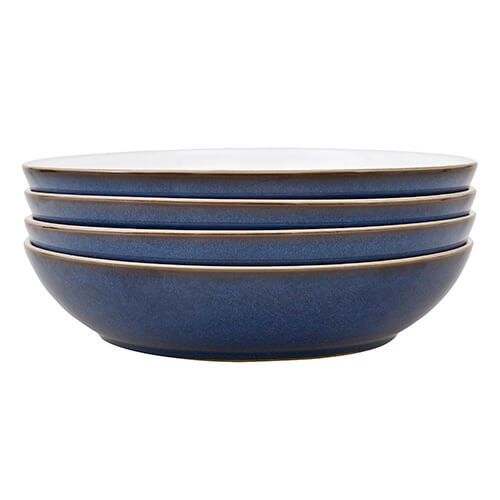 Denby Imperial Blue 4 Piece Pasta Bowl Set