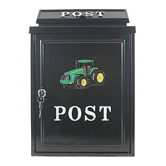 John Deere Lockable Heavy Duty Secure Wall Mounted Letter Mail Post Box Steel