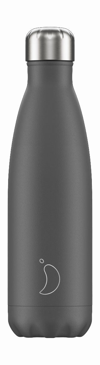 Chilly's Bottle Monochrome Edition 500ml Reusable Bottle - Grey